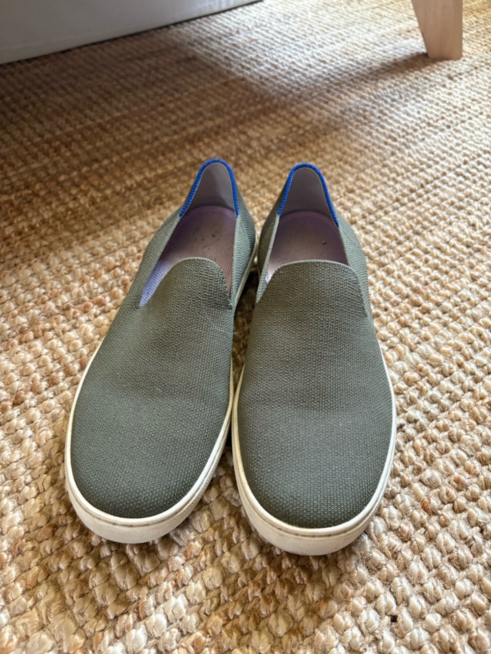 Rothy’s Green Slip-On Canvas Sneakers